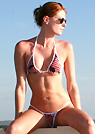deborah in a malibu strings bikini