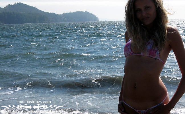 Erin in a Malibu Strings bikini in Canada.