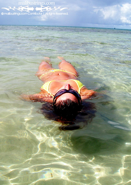Judi in a Malibu Strings bikini in Micronesia.