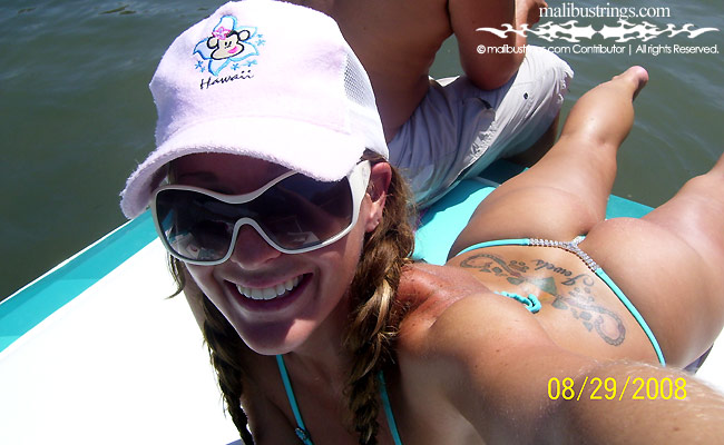 Julianna in a Malibu Strings bikini in Lake Mead.