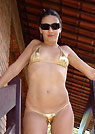 keli in a malibu strings bikini