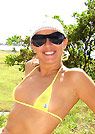 keli in a malibu strings bikini