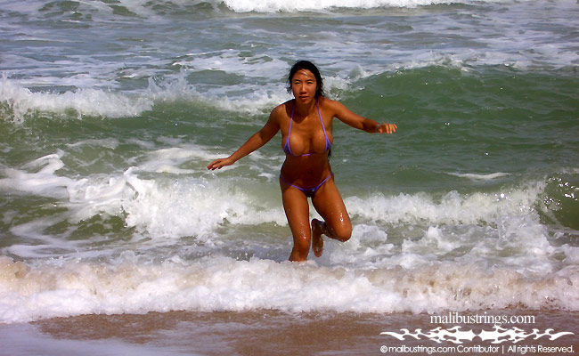 Kerry Anne in a Malibu Strings bikini in Thailand.