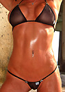 kiml in a malibu strings bikini
