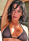 kiml in a malibu strings bikini