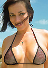 kiml in a malibu strings bikini