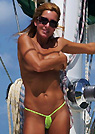 kimmy in a malibu strings bikini