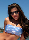 kirby in a malibu strings bikini