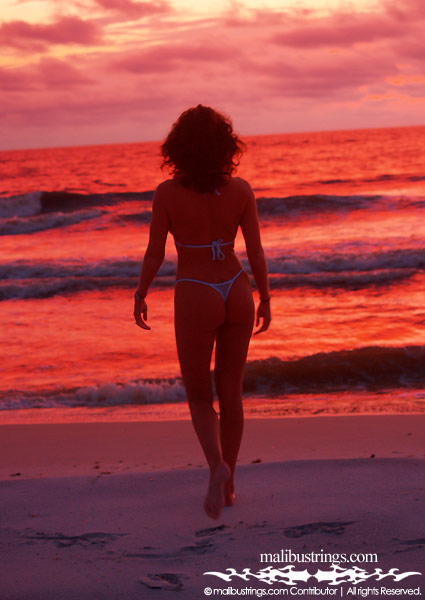 KJ in a Malibu Strings bikini in Florida.