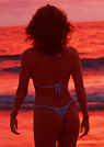 kj in a malibu strings bikini