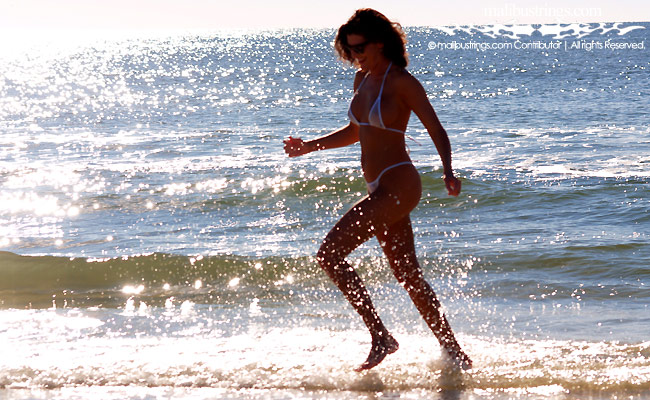 KJ in a Malibu Strings bikini in Florida.