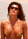 kj in a malibu strings bikini