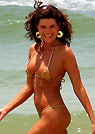 kj in a malibu strings bikini
