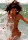kj in a malibu strings bikini