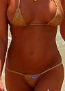 kj in a malibu strings bikini