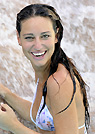 krista in a malibu strings bikini