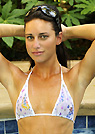 krista in a malibu strings bikini