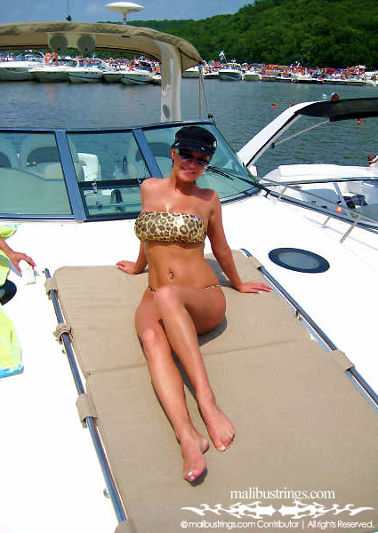 Liz in a Malibu Strings bikini on the Lake.