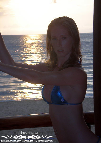 Lynzie in a Malibu Strings bikini in Mexico.