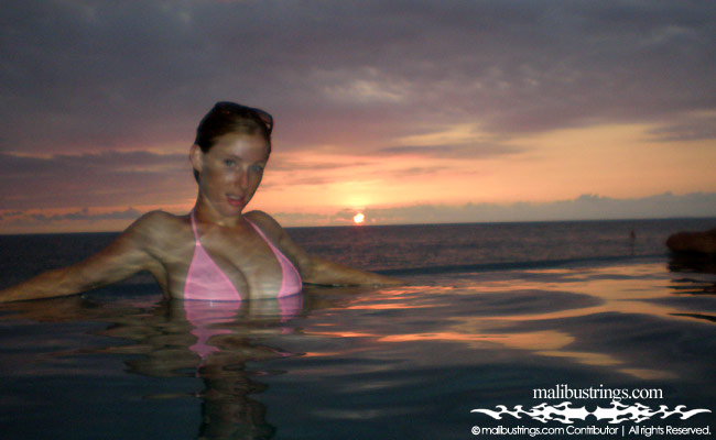 Lynzie in a Malibu Strings bikini in Mexico.