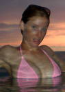 lynzie in a malibu strings bikini