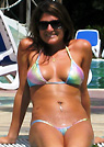 maria in a malibu strings bikini
