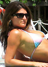 maria in a malibu strings bikini