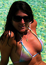 maria in a malibu strings bikini