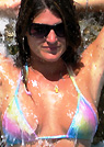 maria in a malibu strings bikini