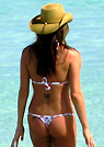 maria in a malibu strings bikini