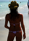 maria in a malibu strings bikini