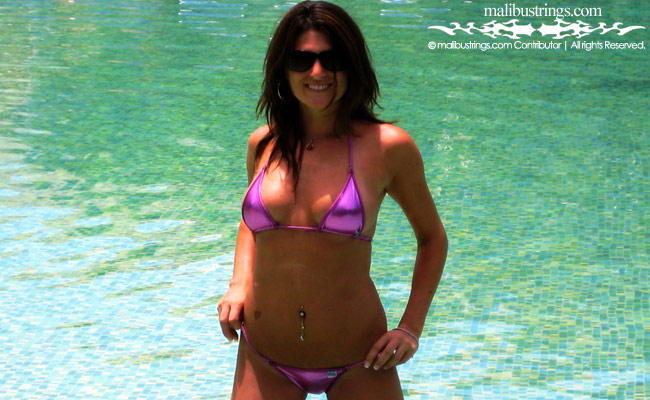 Maria in a Malibu Strings bikini in Cuba.