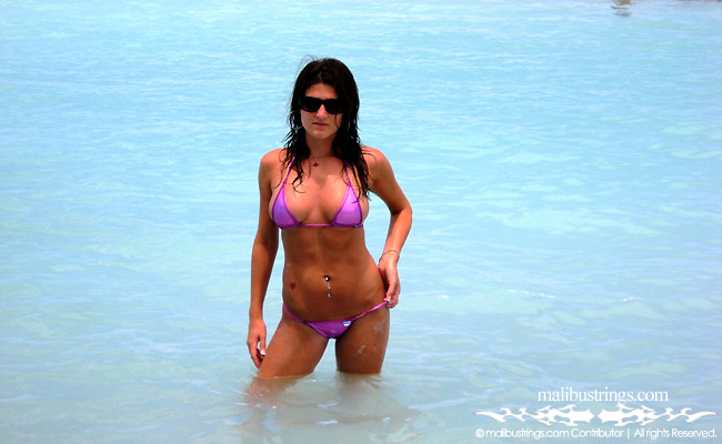 Maria in a Malibu Strings bikini in Cuba.