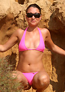 marias in a malibu strings bikini