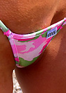 monica in a malibu strings bikini