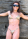 monica in a malibu strings bikini