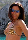 monica in a malibu strings bikini