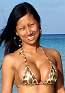 myra in a malibu strings bikini