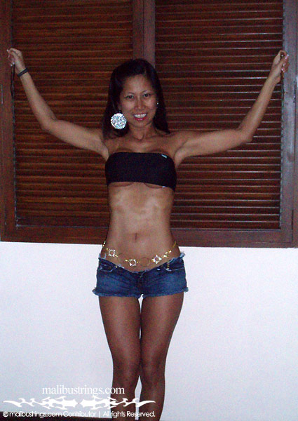 Myra in a Malibu Strings bikini in the Philippines.