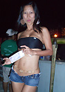 myra in a malibu strings bikini