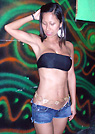 myra in a malibu strings bikini