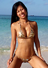 myra in a malibu strings bikini