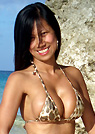 myra in a malibu strings bikini