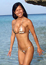 myra in a malibu strings bikini