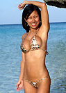 myra in a malibu strings bikini