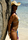 natasha in a malibu strings bikini