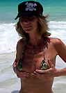 nathalie in a malibu strings bikini