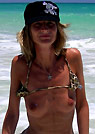 nathalie in a malibu strings bikini
