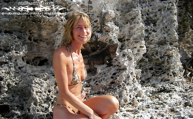 Nathalie in a Malibu Strings bikini in Cayo Largo, Cuba.