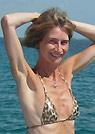 nathalie in a malibu strings bikini